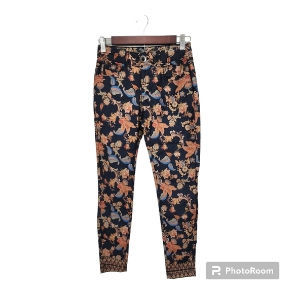 Desigual Peony Long Print Trousers Size 36/XS - Picture 1 of 12